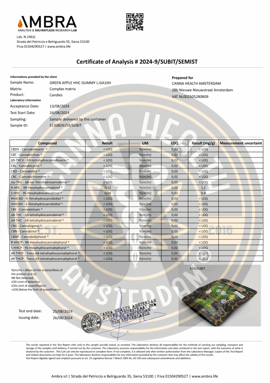 HHC GUMMY: GRÜNER APFEL 100 mg HHC – Bild 2