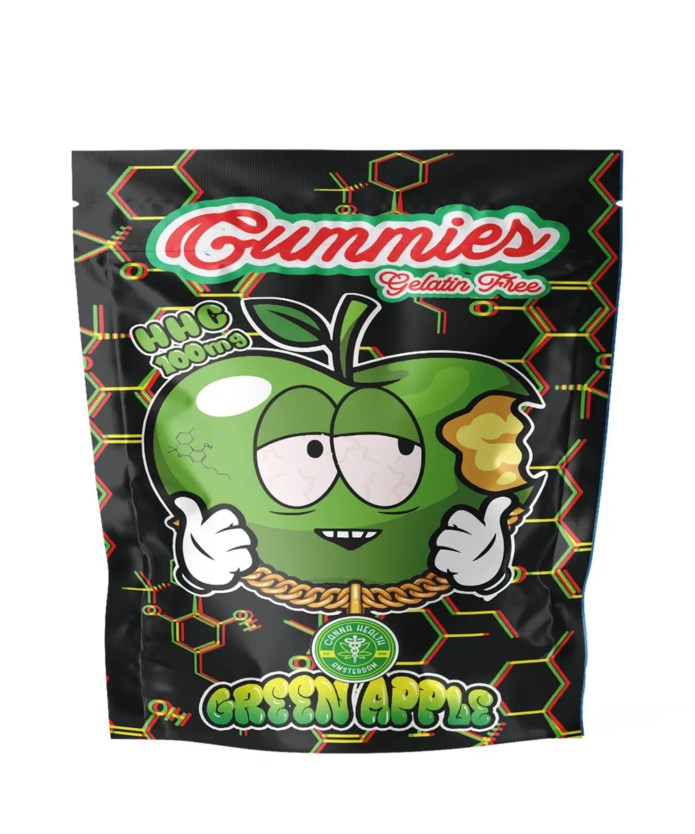 GREEN APPLE- HHC GUMMIES - CANNA HEALTH AMSTERDAM HHC GUMMY: GRÜNER APFEL 100 mg HHC – Bild 1