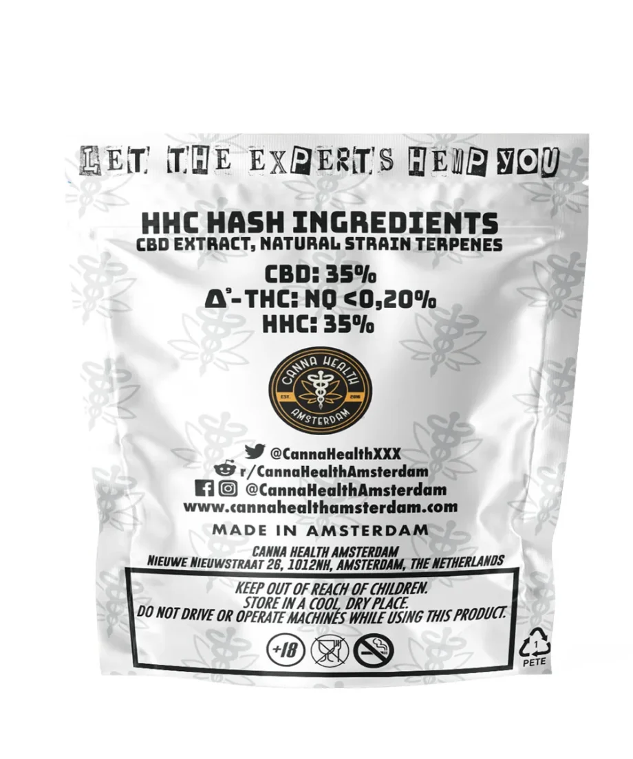 HHC HASH / HASHISH - 0% Δ9-THC, 0% Δ8-THC - 35% CBD - 35% HHC - 1G – Bild 2
