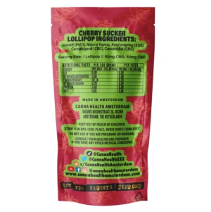 CBG - CBD LOLLIPOP - LUTSCHER: Kirsche - 50 mg CBG, 50 mg CBD – Bild 2