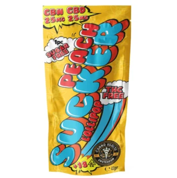 CBN - CBD LOLLIPOP - LUTSCHER: Pfirsich - 25 mg CBN, 25 mg CBD