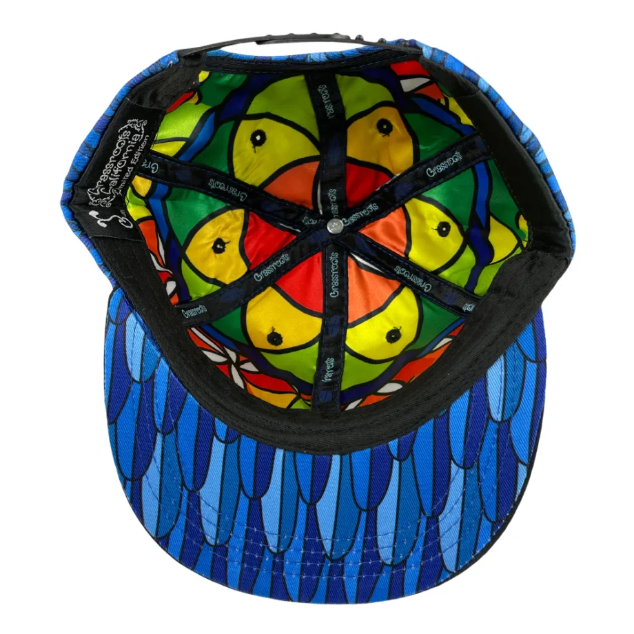 Blue Gold Macaw Federn Snapback-Mütze – Bild 5