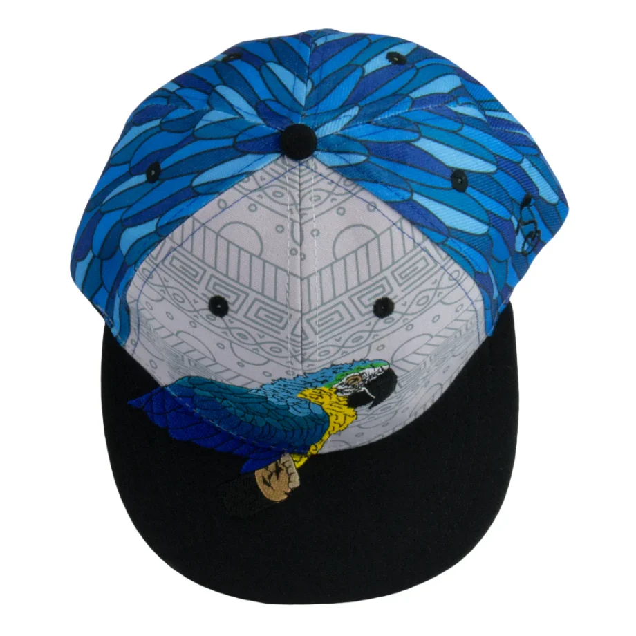 Blue Gold Macaw Federn Snapback-Mütze – Bild 2
