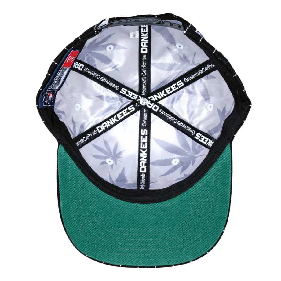 Dankees Schwarze Nadelstreifen Snapback-Mütze – Bild 2