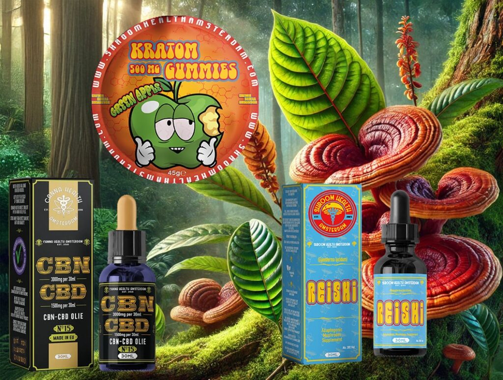 CBN, Reishi, Kratom