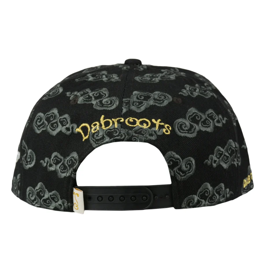 Dabroots Clouds Allover Black Snapback Hat – Bild 3