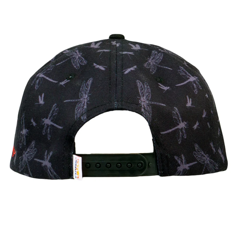 Goose Dragonfly Black Snapback Hat – Bild 6