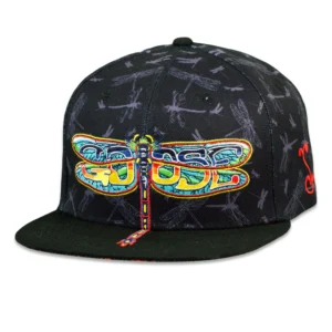 Goose Dragonfly Black Snapback Hat – Bild 2