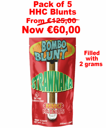 Pack of 5 HHC Blunts - Filled with  2 grams