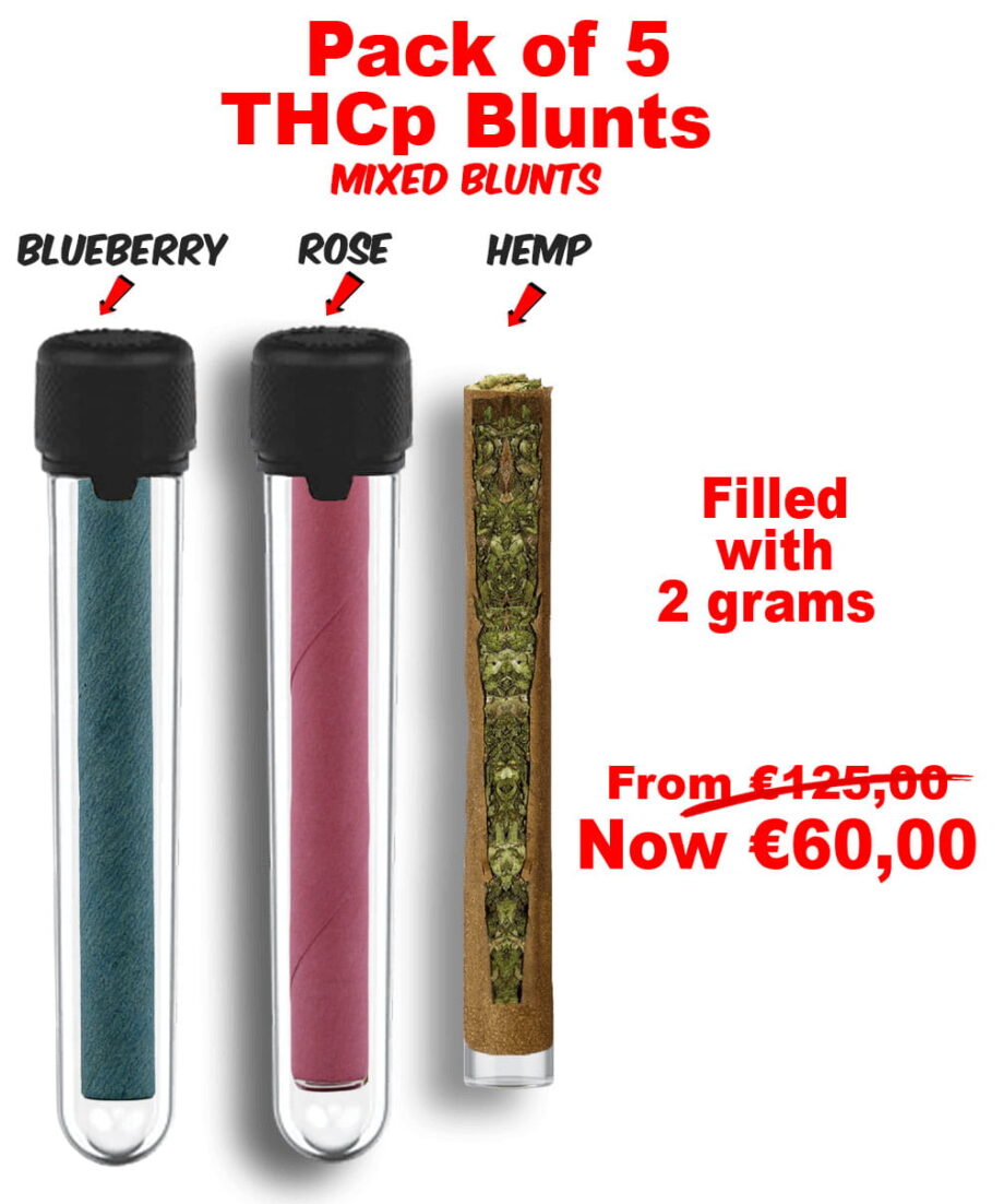 tp-blunts-min-MIX Pack of 5 THCp Blunts - Filled with 2 grams – Bild 1