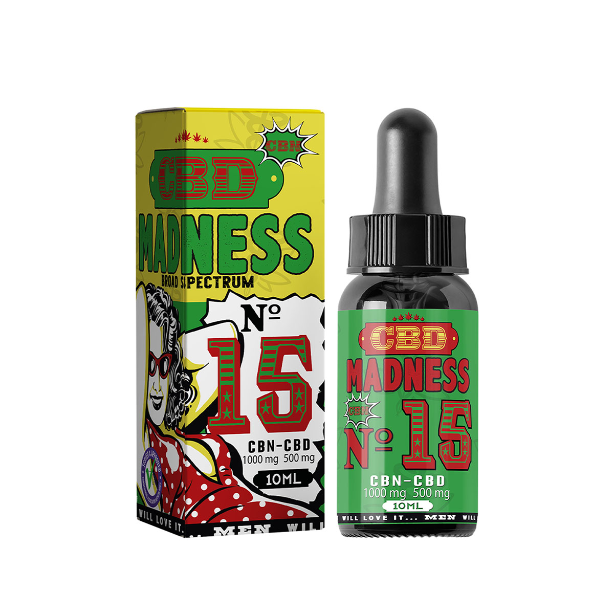 CBD Madness Oil No. 15 CBN CBD – 1000mg CBN, 500 mg CBD (15%) | 10ml CBD Madness Oil No. 15 CBN CBD – 1000mg CBN, 500 mg CBD (15%) | 10ml
