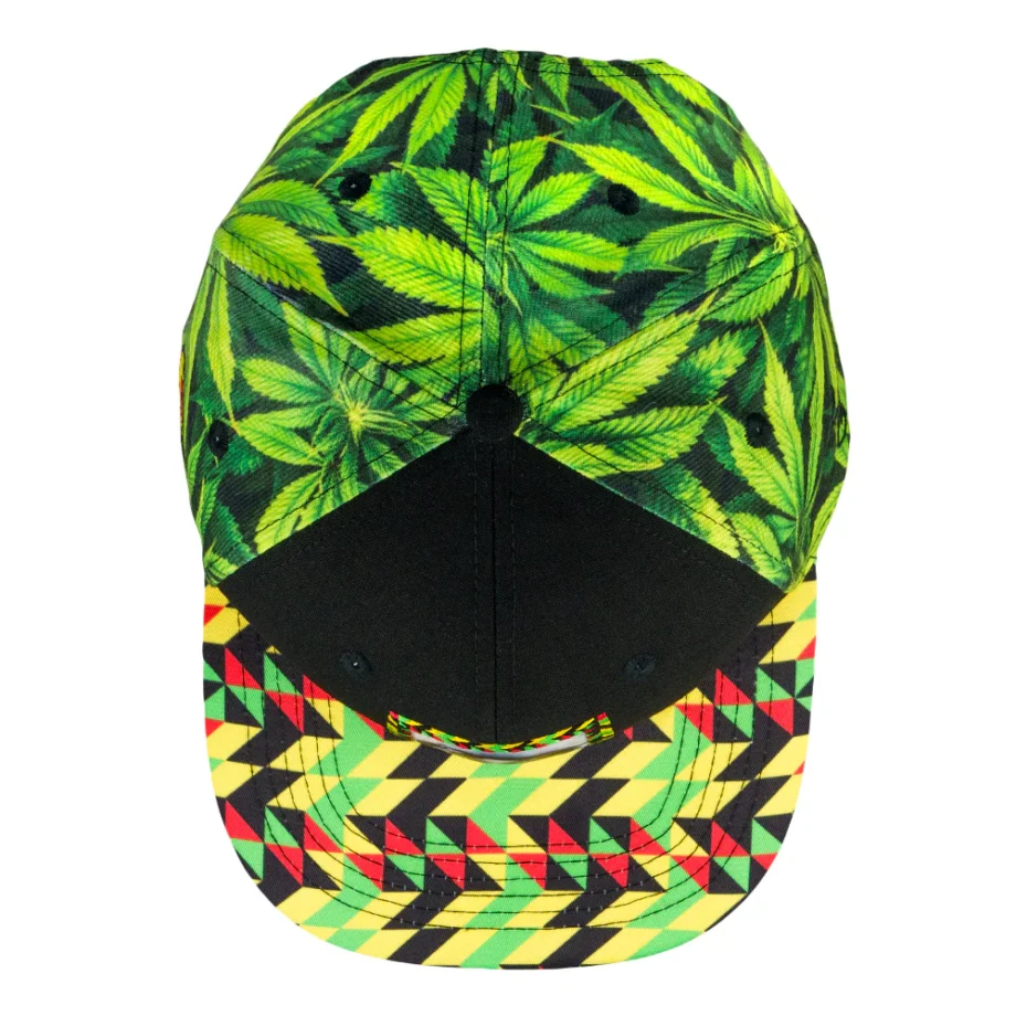 Peter Tosh Leaf Print Snapback Hat – Bild 3