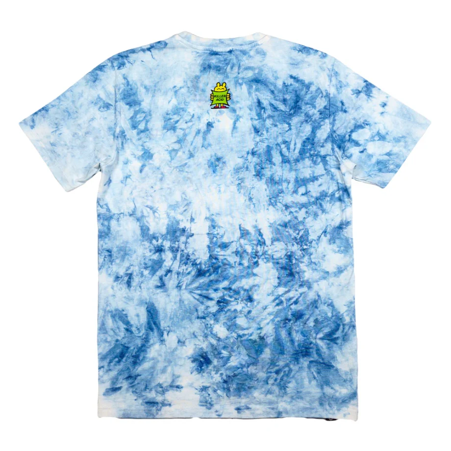 KILLER ACID MUSHROOM BLUE TIE DYE T SHIRT – Bild 4