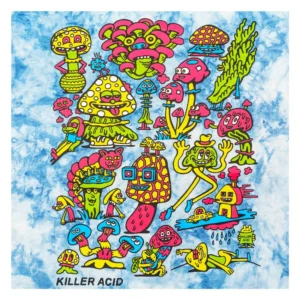 KILLER ACID MUSHROOM BLUE TIE DYE T SHIRT – Bild 3