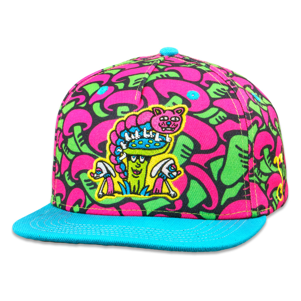 Grassrootsclothing67aa2f705ec89967aa2f705f179.0751689467aa2f705f179 Killer Acid Mushroom Pink Snapback Hat – Bild 1