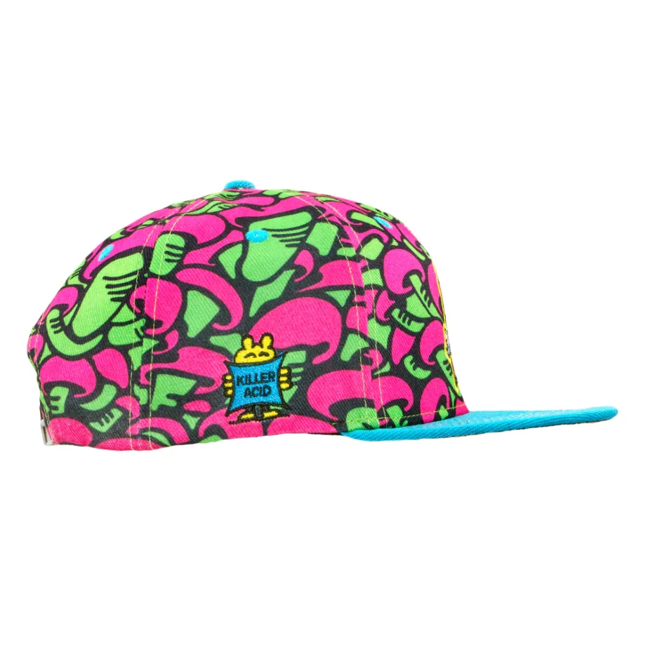 Killer Acid Mushroom Pink Snapback Hat – Bild 5