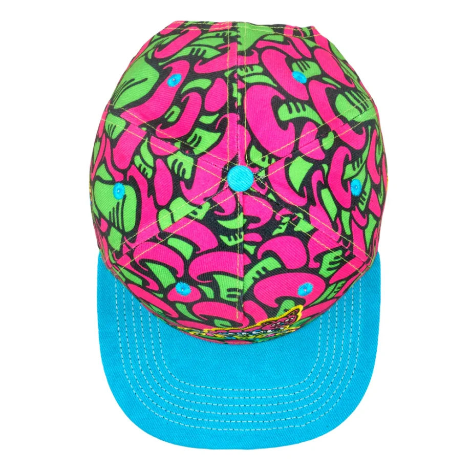 Killer Acid Mushroom Pink Snapback Hat – Bild 3