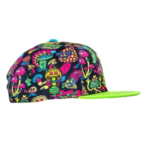 Killer Acid Mushroom Black Snapback Hat – Bild 5