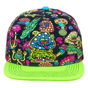 Killer Acid Mushroom Black Snapback Hat – Bild 2